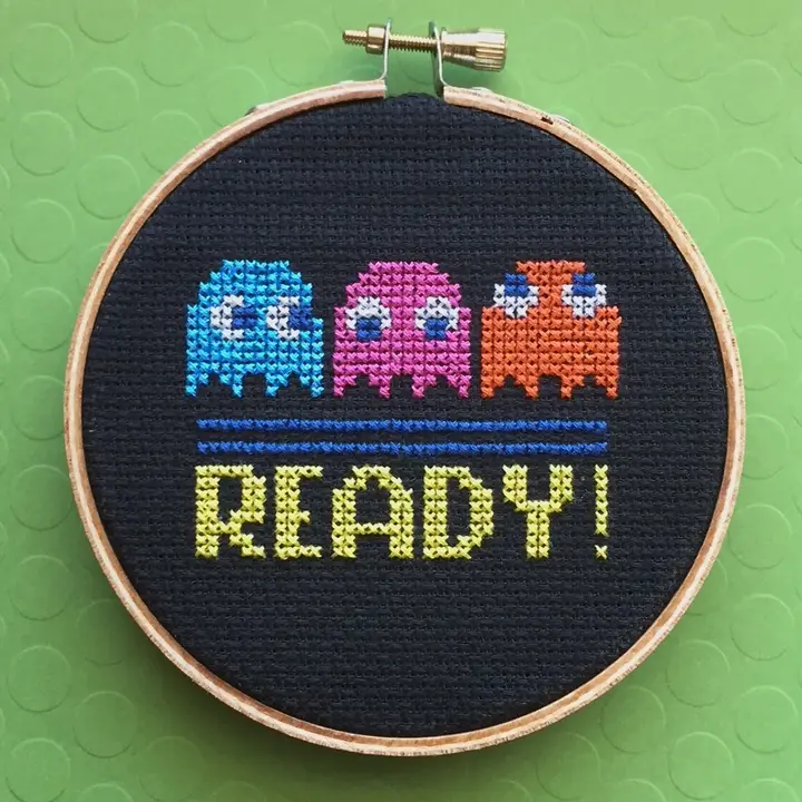 Spot Colors - Pac Man Cross Stitch | Hook & Needle