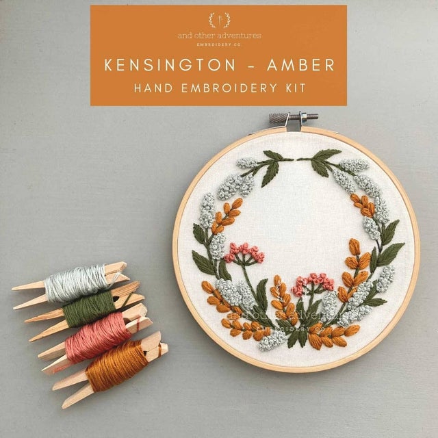 Hand Embroidery Kit for Beginners - Avonlea in Navy - And Other Adventures  Embroidery Co